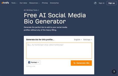 Free AI Social Media Bio Generator